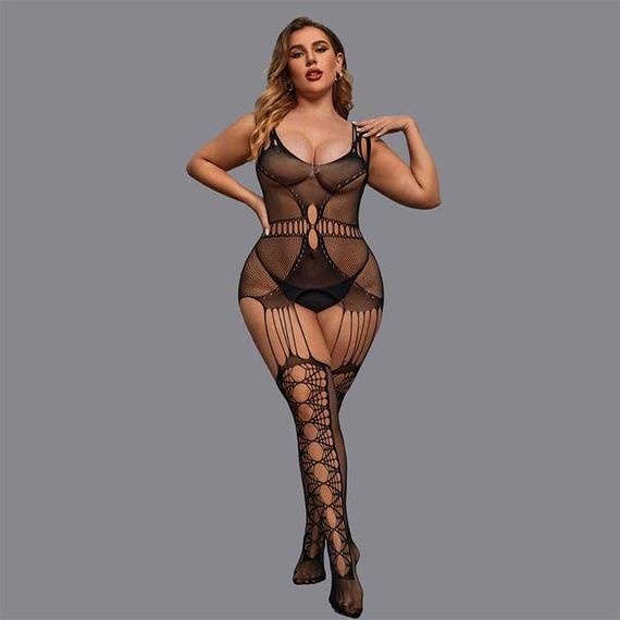 Сексуальный бодистокинг с имитацией чулок L-XXL– Эротическое бельё | Зображення 4