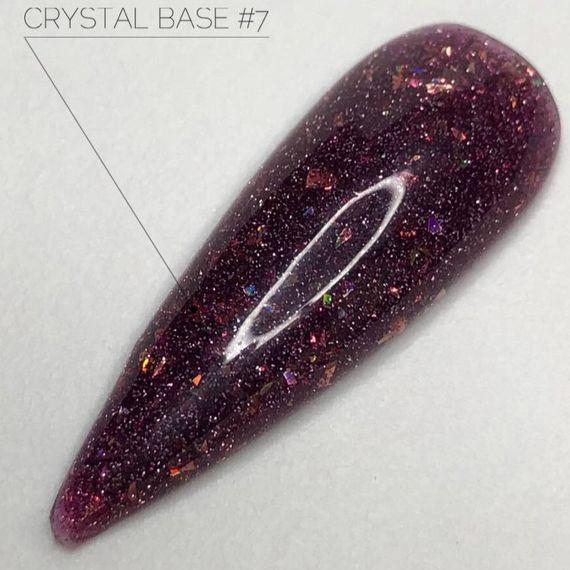 Світловідбивна база Crooz Crystal Base №07 (сливова з блиском) 8мл | Зображення 3