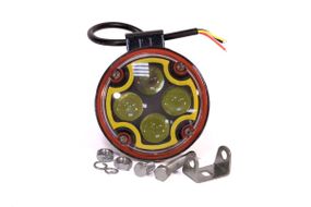 Світлодіодна фара AllLight 3WL-07R spot 9-30 V + жовтий страбоскоп