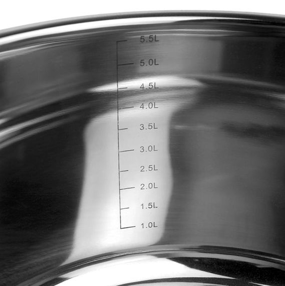 Каструля індукційна Ofenbach Casserole із нержавіючої сталі 5.5л зі скляною кришкою | Зображення 1