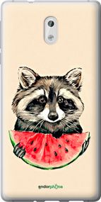 Чохол на Nokia 3 Єнотик з кавуном "4605u-818-2448"