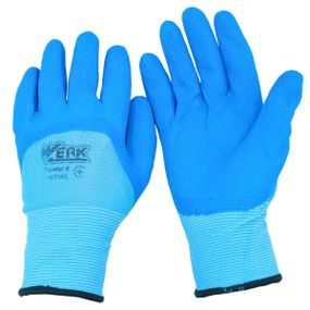Рукавички ПЕ сині з латексним покриттям Werk WE2163