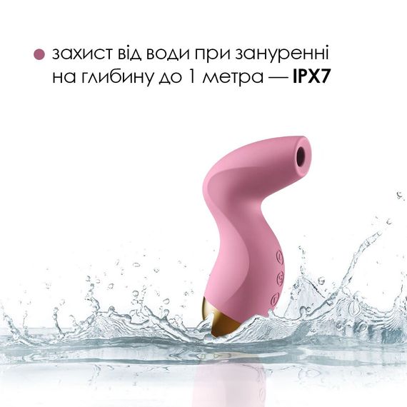Вакуумний кліторальний стимулятор Svakom Pulse Pure Pale Pink, 5 режимів, 5 інтенсивностей у кожному | Зображення 3