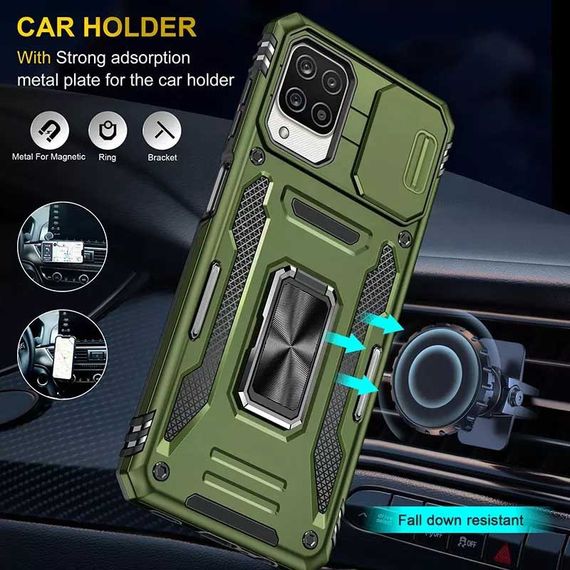 Ударостійкий чохол Camshield Army Ring для Samsung Galaxy M53 5G Оливковий / Army Green | Зображення 2