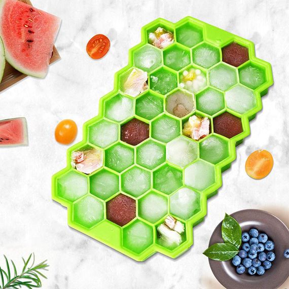 Силиконовая форма для льда CUMENSS Соты Green емкость заморозка | Зображення 1