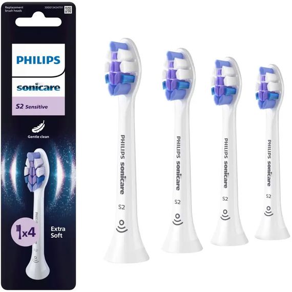 Змінні насадки для електричної зубної щітки Philips Sonicare HX6054/87 Sensitive White - 4 шт. - Уцінка
