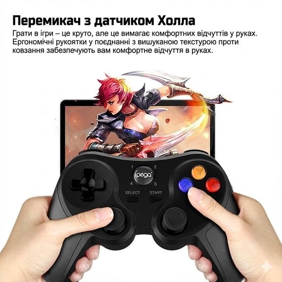 Геймпад iPEGA PG-9078 Bluetooth, бездротовий джойстик для Android, iOS, ПК, універсальний, чорний | Зображення 4