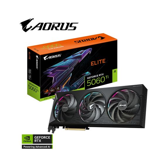 Відеокарта GIGABYTE GeForce RTX5060Ti 16Gb AORUS ELITE (GV-N506TAORUS E-16GD) | Зображення 9
