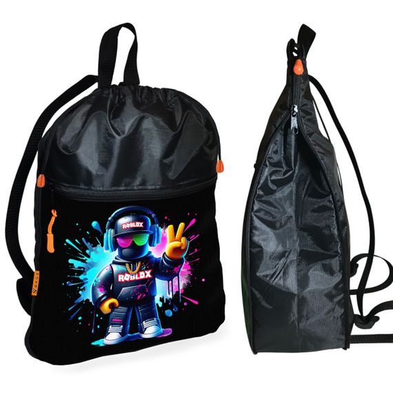Рюкзак-мешок для обуви,спортивной формы Роблокс "Roblox" детская сумка для сменки с расширителем (1690)