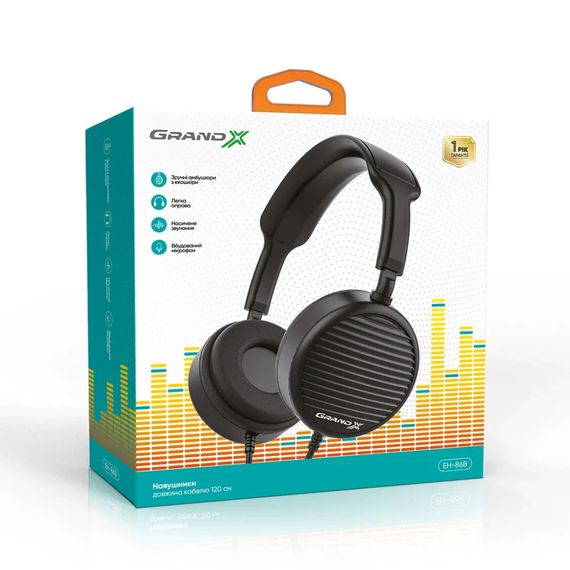Навушники Grand-X EH-86B Black (EH-86B) | Зображення 1