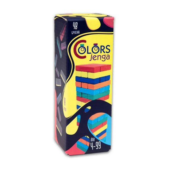 Настільна гра "Colors Jenga" 30717, 48 брусків, українською мовою | Зображення 1