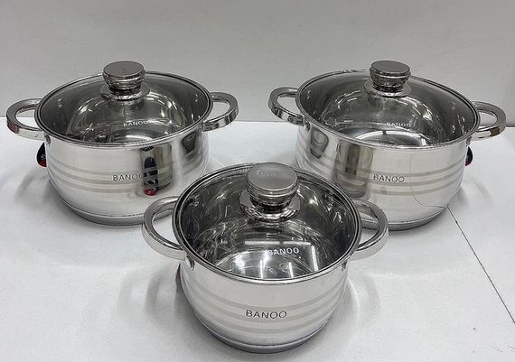 Набір посуду з нержавіючої сталі з енергоефективним 9-шаровим дном. | Зображення 2