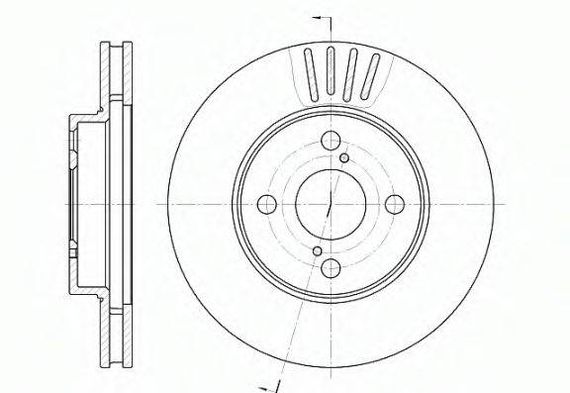 Диск гальмівний TOYOTA, передн., вент. (вир-во REMSA) REMSA 674210 на TOYOTA PRIUS седан (NHW11_)