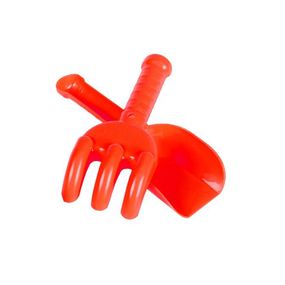 Детский игрушечный набор "Лопатка+грабельки" 2865TXK Красный