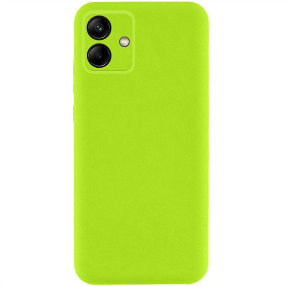 Чохол TPU GETMAN Liquid Silk Full Camera для Samsung Galaxy A06 Салатовий / Neon Green