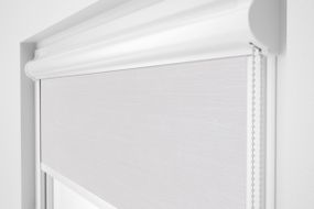 Рулонна штора Rolets Льон 2-800-1300 130x170 см закритого типу Біла