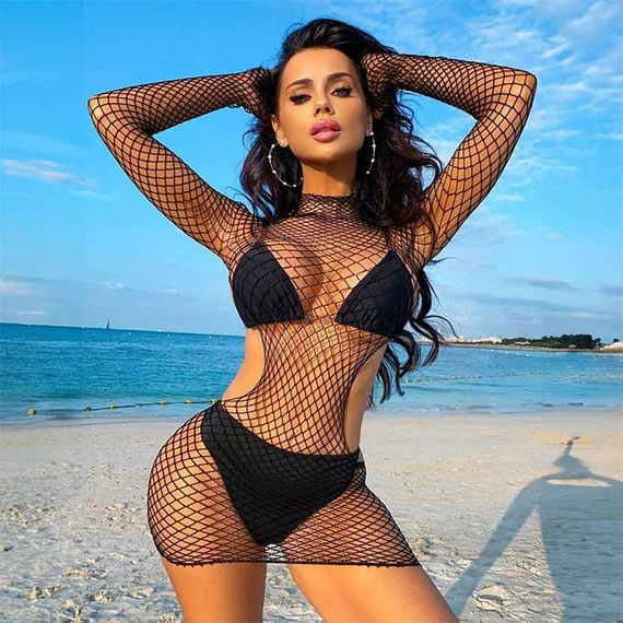 Сексуальное мини-платье под шею с открытой спиной S-M-L – Эротическое бельё | Зображення 7