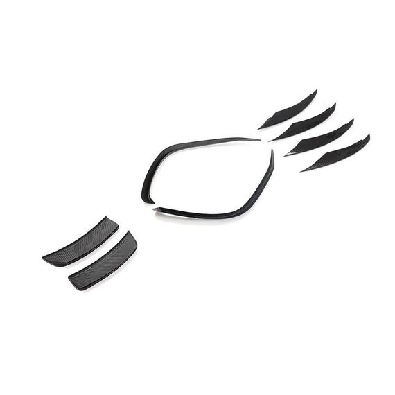 Накладки на передній бампер (для AMG-Line SD 2018-2021, Карбон) для Mercedes A-сlass W177 2018- рр | Зображення 4