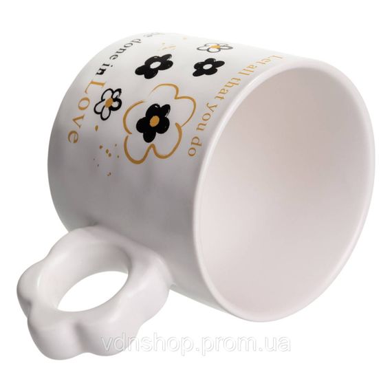 Чашка для чая и кофе фарфоровая 420 (мл) красивая оригинальная кружка на подарок FM-14A | Зображення 1