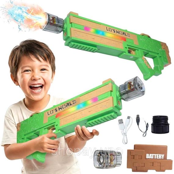 Водяной электрический пистолет со светом / Водяной автомат Electric Water Gun / Водяной бластер SQ011B | Зображення 1