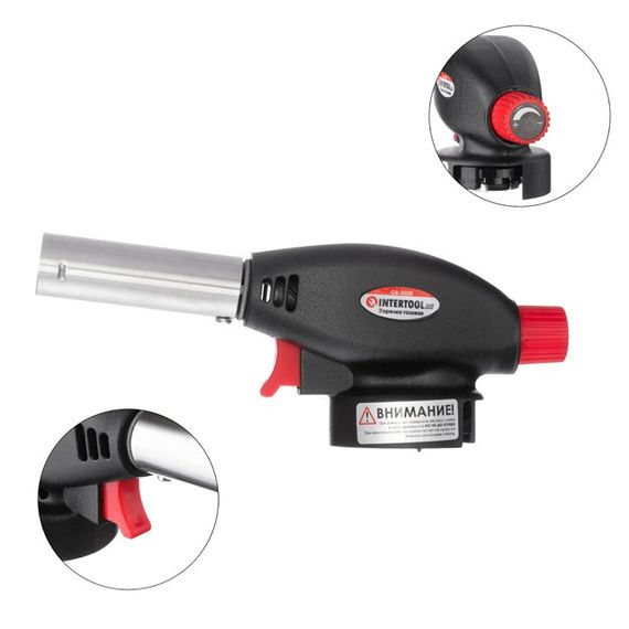 Пальник газовий з п'єзо підпалюванням INTERTOOL GB-0020 | Зображення 1
