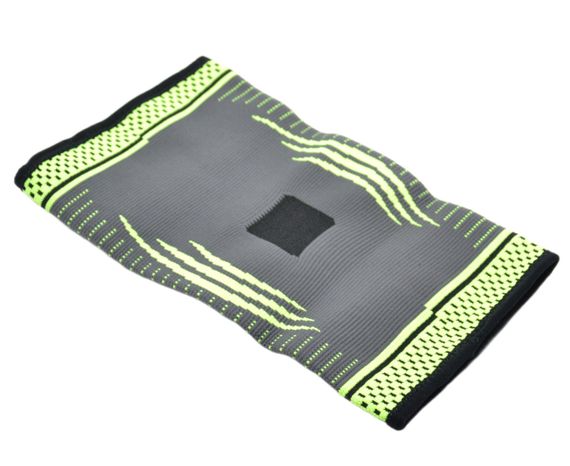 Компресійний наколінник Мадмакс MFA-284 3D Compressive knee support Dark grey/Neon green M | Зображення 2