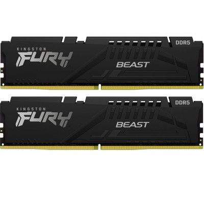Модуль памяти для компьютера DDR5 16GB (2x8GB) 6000 MHz Beast Black EXPO Kingston Fury (ex.HyperX)