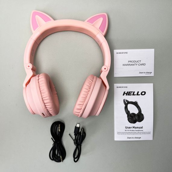 Бездротові навушники Cat Ear Borofone BO18 (Рожевий) | Зображення 4