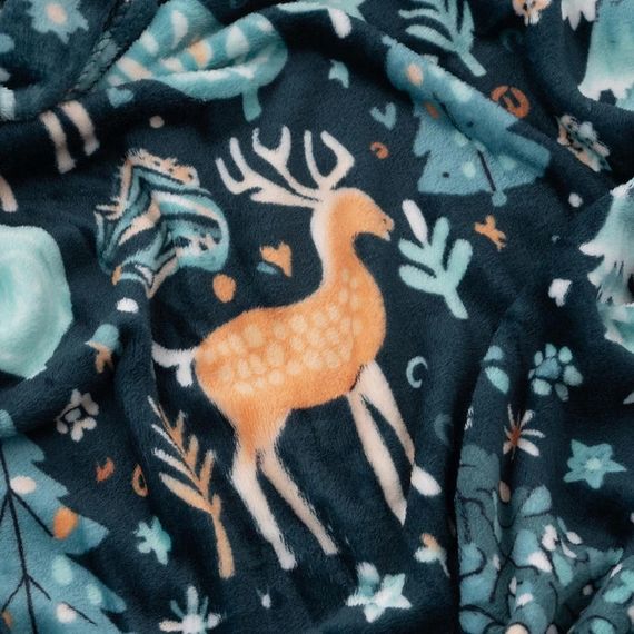 Плед Ardesto Christmas Flannel Олені Зелений ART0127PB 160х200 см | Зображення 4