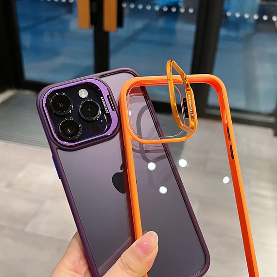 Чохол з підставкою та склом на камеру Lens Shield для iPhone 14 Pro колір Помаранчевий | Зображення 3
