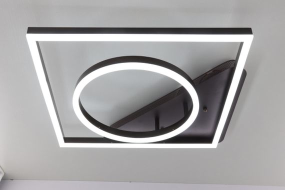 Люстра світлодіодна стельова LED світильник для квартири на стелю лед з пультом 25580 Коричневий 10х48х48 см. | Зображення 1