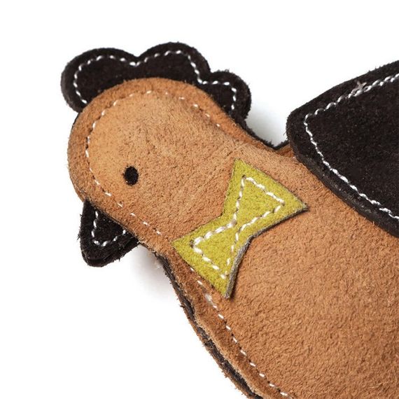 Іграшка для собак DoggyMan Leather Chicken With Rope, 21 см | Зображення 2