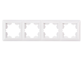 Рамка 4-х місцева горизонтальна (біла) LATINA Ny95000057