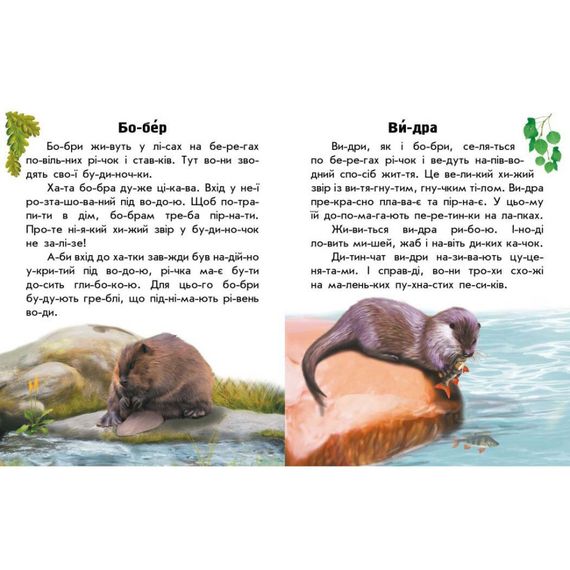 Читаю про Україну по складах "Тварини річок та морів" 366024 з кольоровими ілюстраціями | Зображення 1