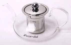 Чайник заварювальний Kamille Ilasade 600мл скляний зі знімним ситечком