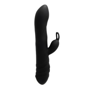 Вібратор-кролик Adrien Lastic Twister з ротацією, чорний Sex Aura