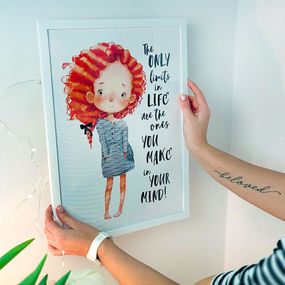 Постер в рамці The only limits in life 21х30см, A4 (WMT4_018)
