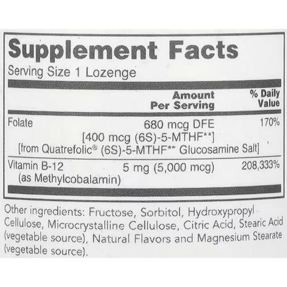 Витамин Б12 Protocol for Life Balance Methyl B12 5000 mcg 60 Lozenges | Зображення 1