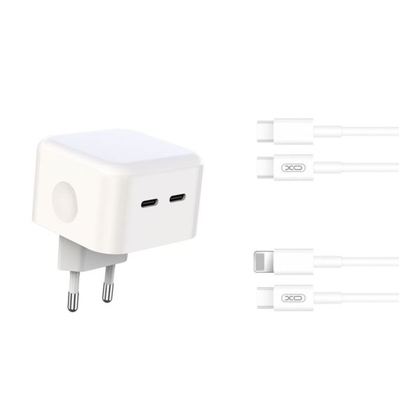 Зарядний пристрій XO L102 EU Dual Type-C Port 35W Type-C to Lightning (33606-01_294) | Зображення 4