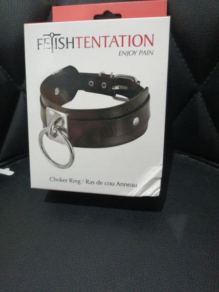 Нашийник з кільцем Fetish Tentation Choker Ring (м'яте паковання!!!) Sex Aura | Зображення 1