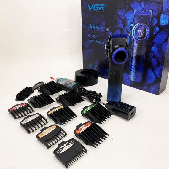 Професійна електрична машинка для стрижки VGR, Професійна машинка для стрижки з насадками ED-21 | Зображення 7