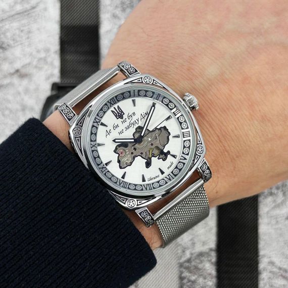 Чоловічий годинник Awarder 021-3D Де би не був Silver-White Mesh | Зображення 2
