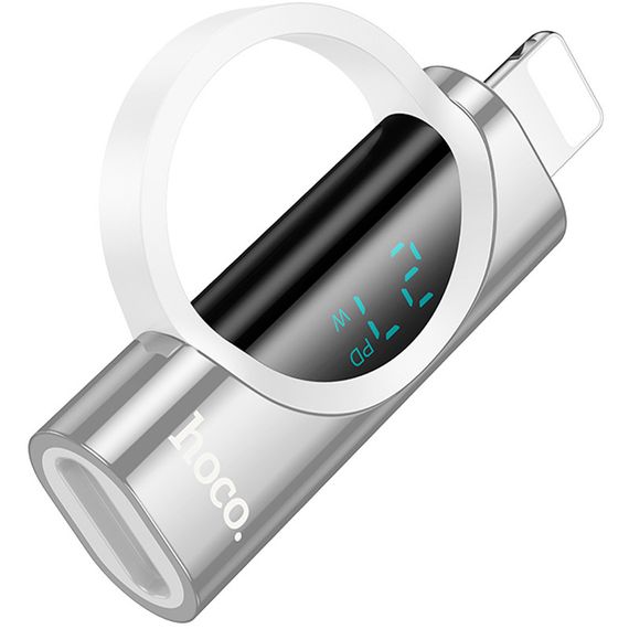 Перехідник Hoco UA32B Lightning male to Type-C female display adapter Silver | Зображення 2
