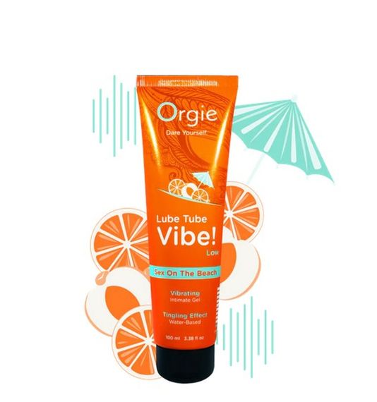 Лубрикант з ефектом вібрації Orgie Lube Tube Vibe! Low Sex On The Beach, секс на пляжі, 100 мл | Зображення 1