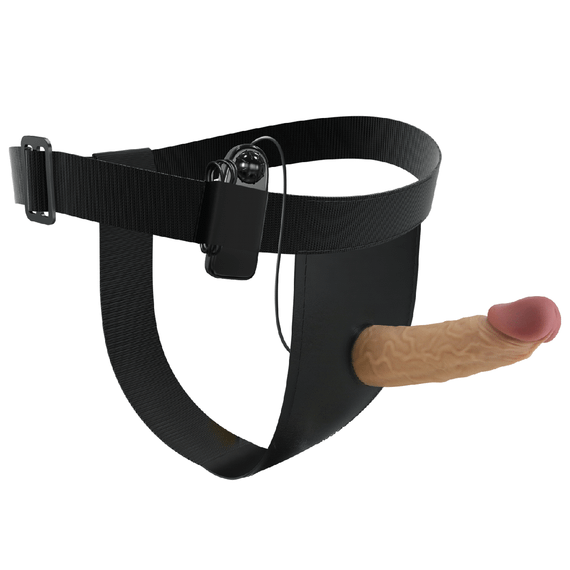 Вібрострапон порожнистий чоловічий Pretty Love Draven реалістичний, з провідним пультом, 17.5 х 3.7 см sexstyle | Зображення 1