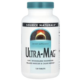 Магний (ультра), Ultra-Mag, Source Naturals, 120 таблеток