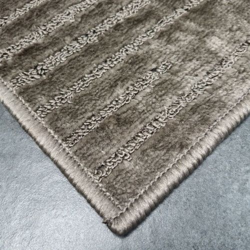 Набір килимків для ванної кімнати 2шт 50*80см+40*50см U-виріз Полоса Smile бежевий поліпропілен Дариана | Зображення 3