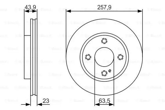 Диск гальмівний FORD AUSTRALIA, BOSCH (0986479S38) | Зображення 4