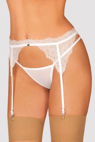 Пояс для панчох Obsessive Bianelle Білий S/M