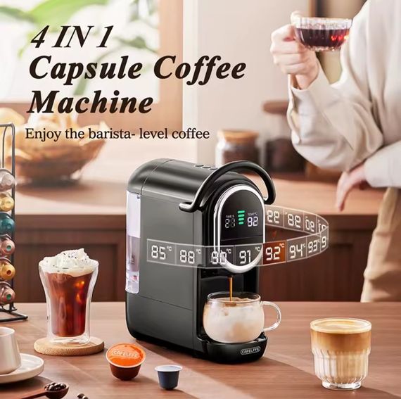 CAFELFFE 4-в-1 Автоматическая Капсульная Кофемашина 19 BAR, (Dolce Gusto, Nespresso, ESE Pods и  Молотым Кофе) | Зображення 4
